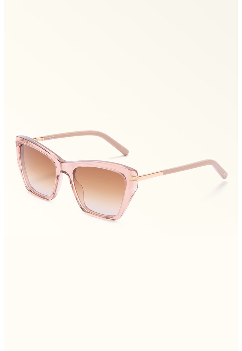 Ochelari de soare cat-eye - Auriu/Roz pastel
