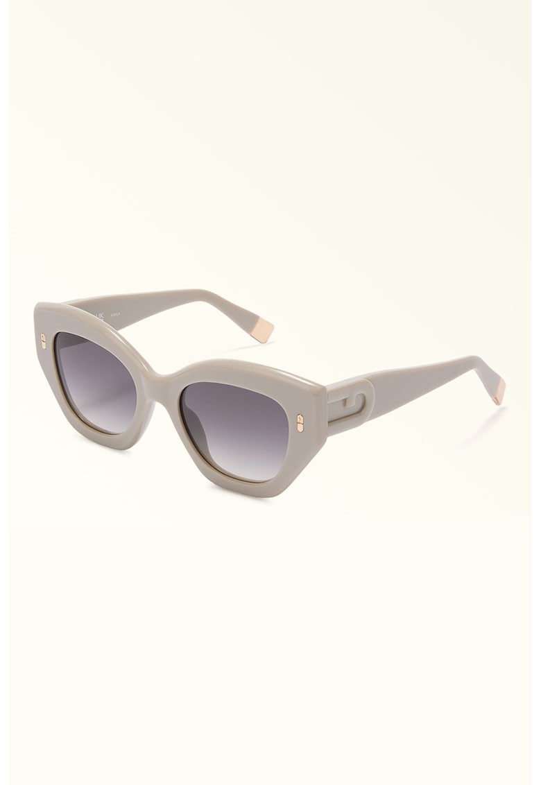 Ochelari de soare cat-eye - Auriu/Gri deschis