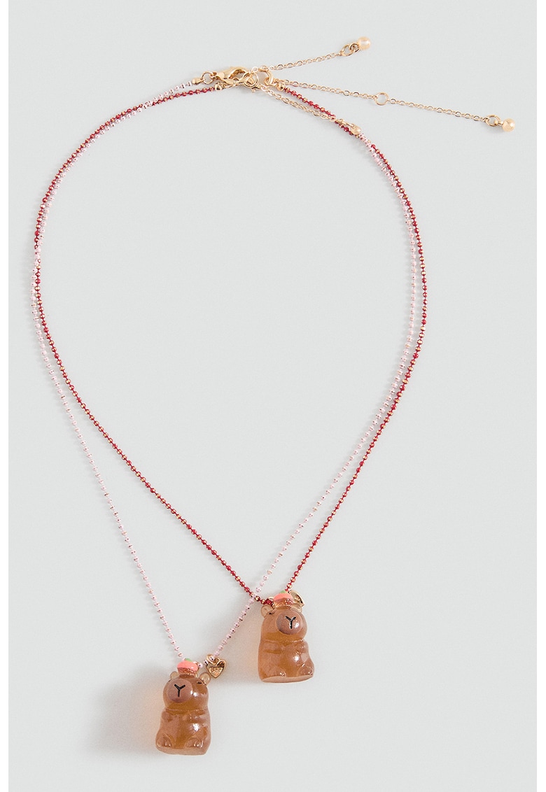 Colier dublu cu talisman Capibara - Maro