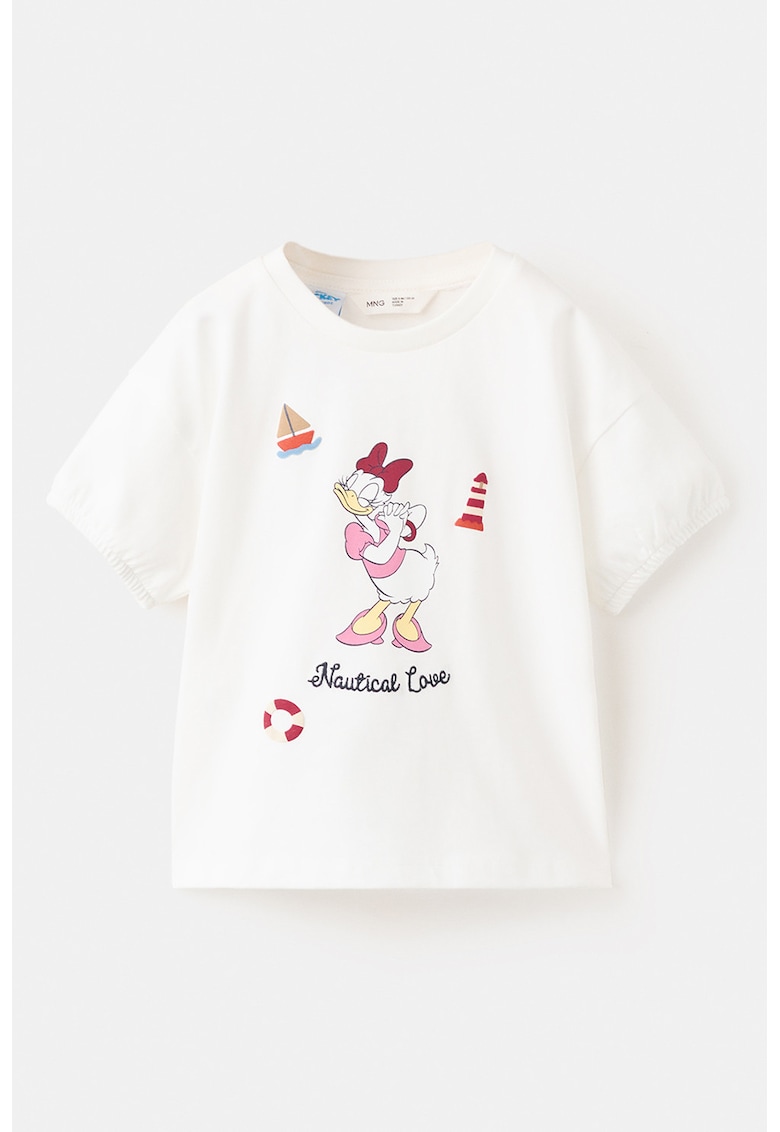 Tricou cu imprimeu Daisy Duck - Rosu/Roz pastel/Alb murdar