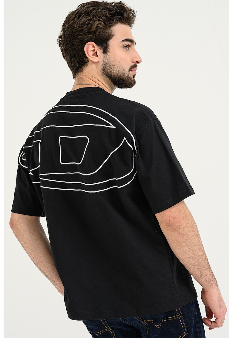 Tricou cu logo supradimensionat Boggy - Alb/Negru