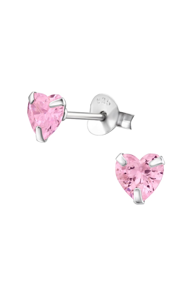 Cercei din Argint 925 cu Zirconii - Roz
