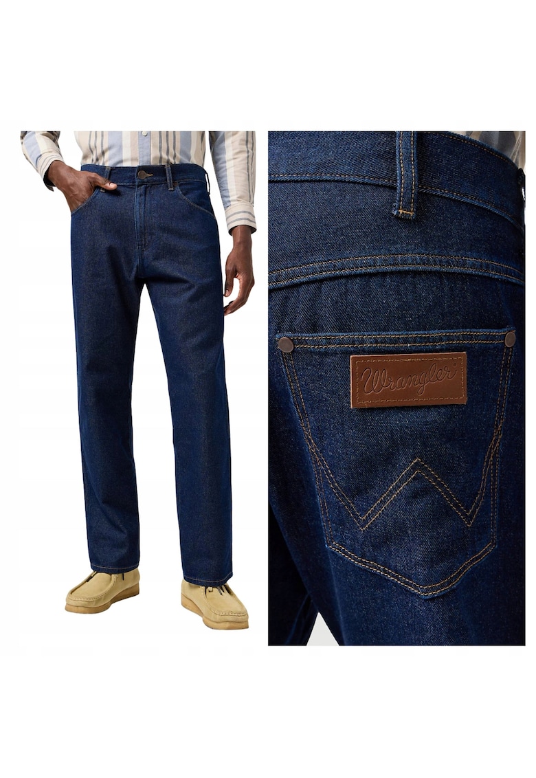 Blugi Barbati - Frontier - Straight Fit - Talie Medie - Lungi - Fermoar - 5 Buzunare - Bumbac - W31-L32 US - Albastru