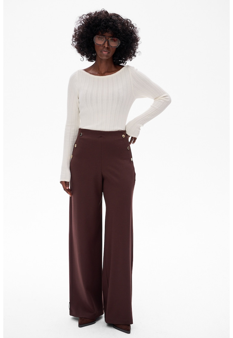 Pantaloni cu croiala ampla si talie inalta Endorfina 2