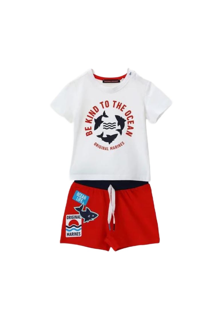 Set tricou si pantaloni scurti din bumbac - 2 piese -