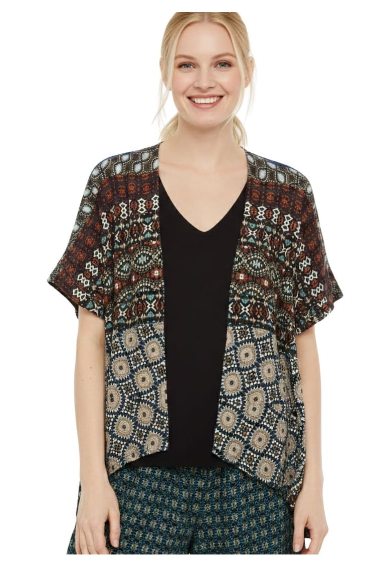 Bluza cu decolteu in V stil kimono -