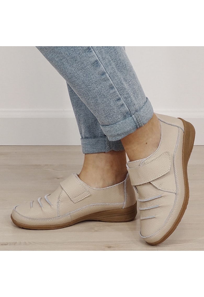 Mocasini roz din piele naturala 5085. M3 19295 - Roz