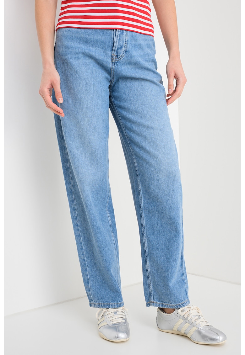 Blugi lejeri cu croiala barrel Addison - Albastru melange