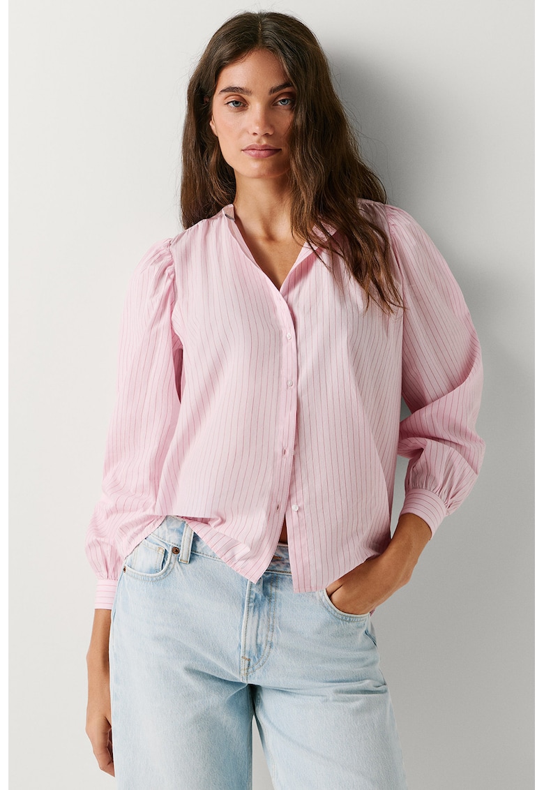 Camasa din bumbac cu esarfa Atyty - Roz