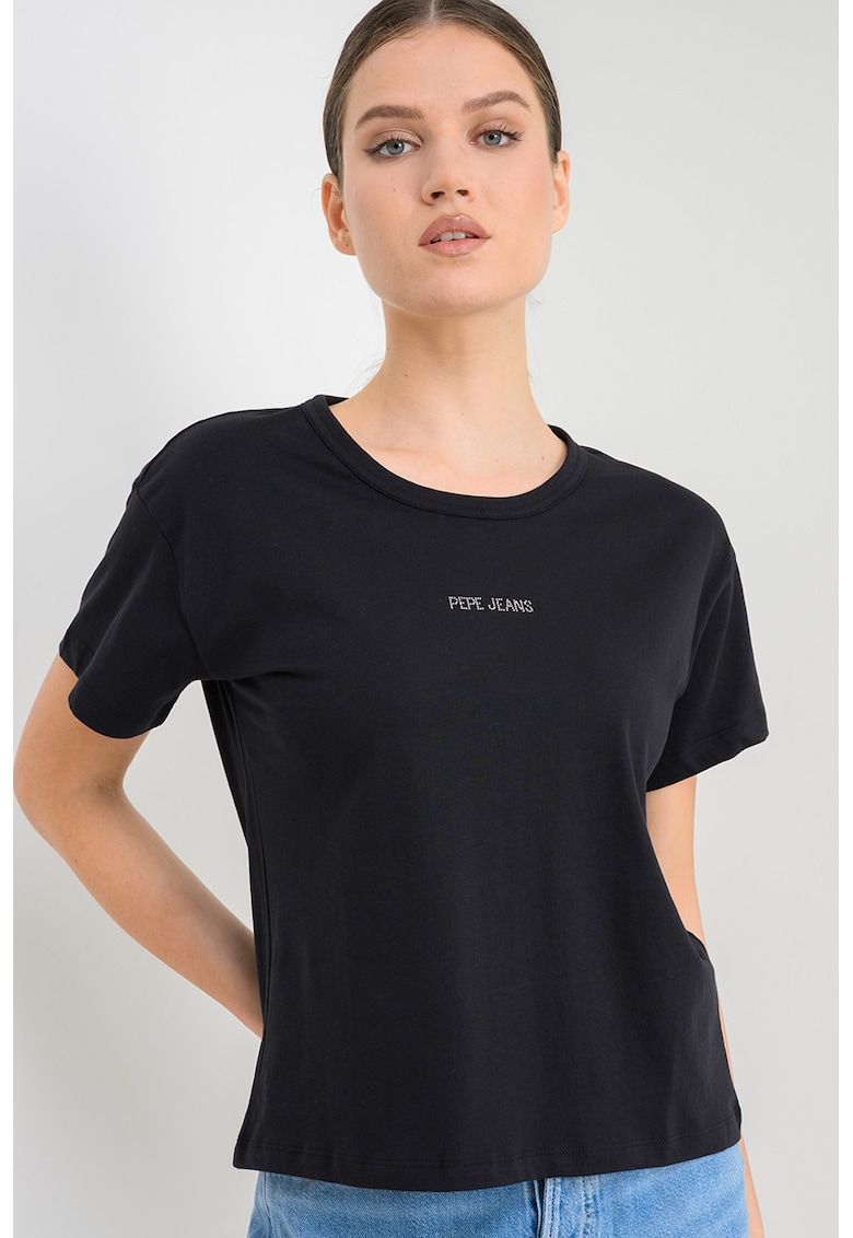 Tricou din bumbac Mia - Negru