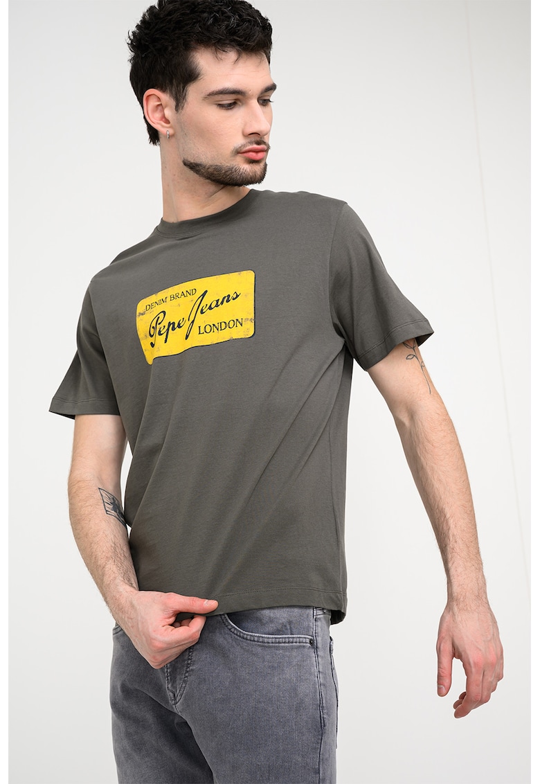 Tricou cu imprimeu logo Suen - Verde sparanghel