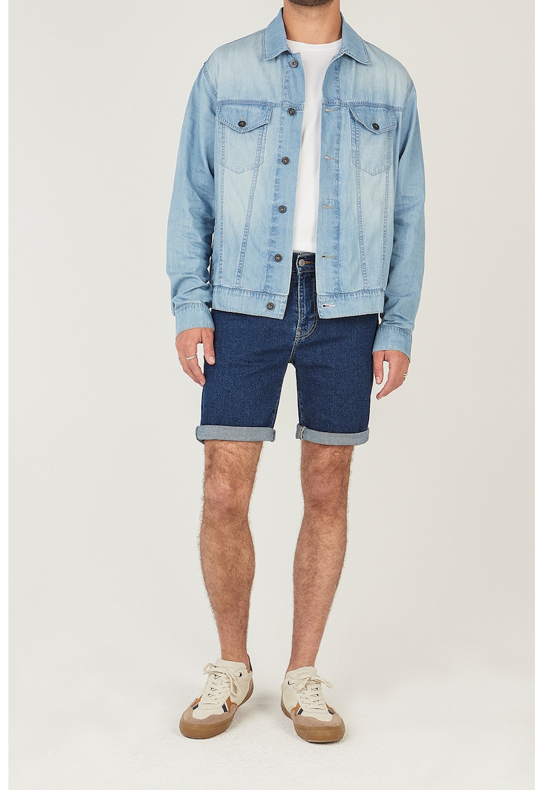 Blugi scurti cu croiala slim-fit Hatch - Albastru inchis