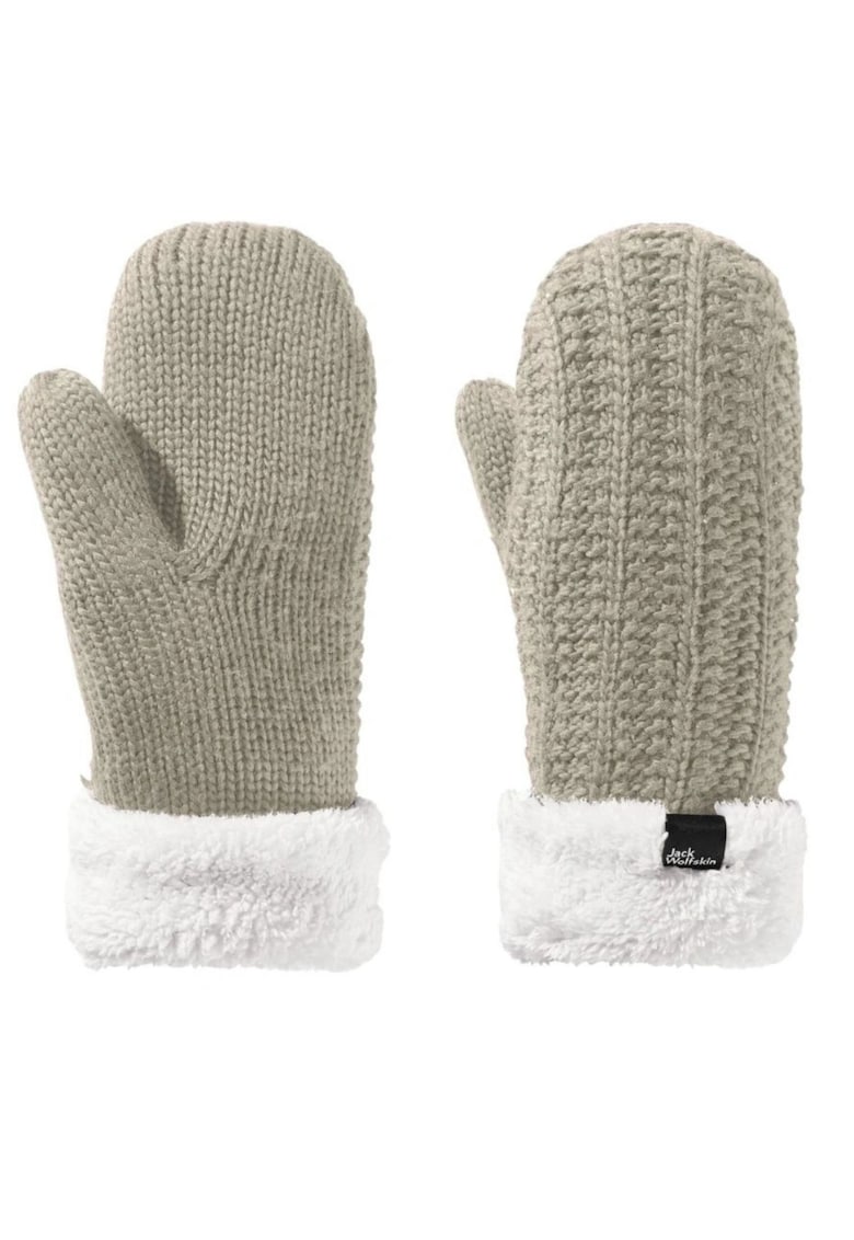 Manusi cu garnitura din blana artificiala - Grau