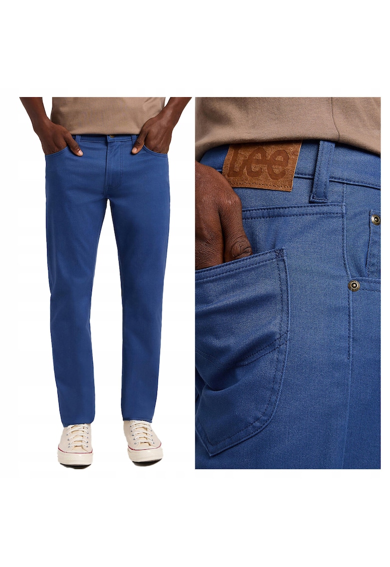 Pantaloni Barbati - Lee Daren Zip Fly - Regular Fit - Cu Fermoar - 5 Buzunare - Lungi - Bumbac - Albastru - Albastru