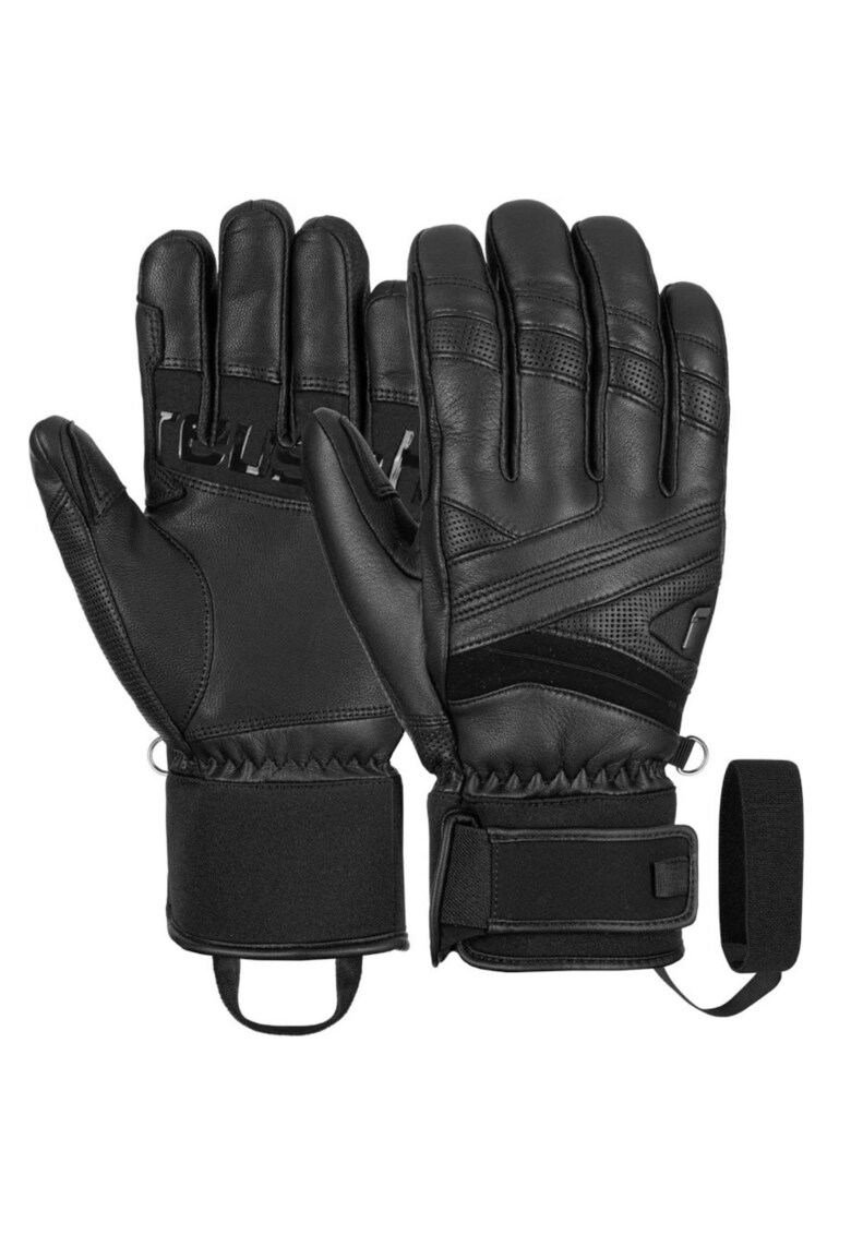 Manusi unisex pentru ski Classic Pro - piele naturala - negru - Negru