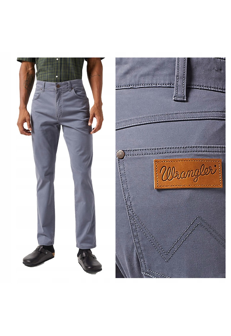 Pantaloni Barbati - Larston - Slim Fit - Cu Fermoar - 5 Buzunare - Lungi - Bumbac - Gri