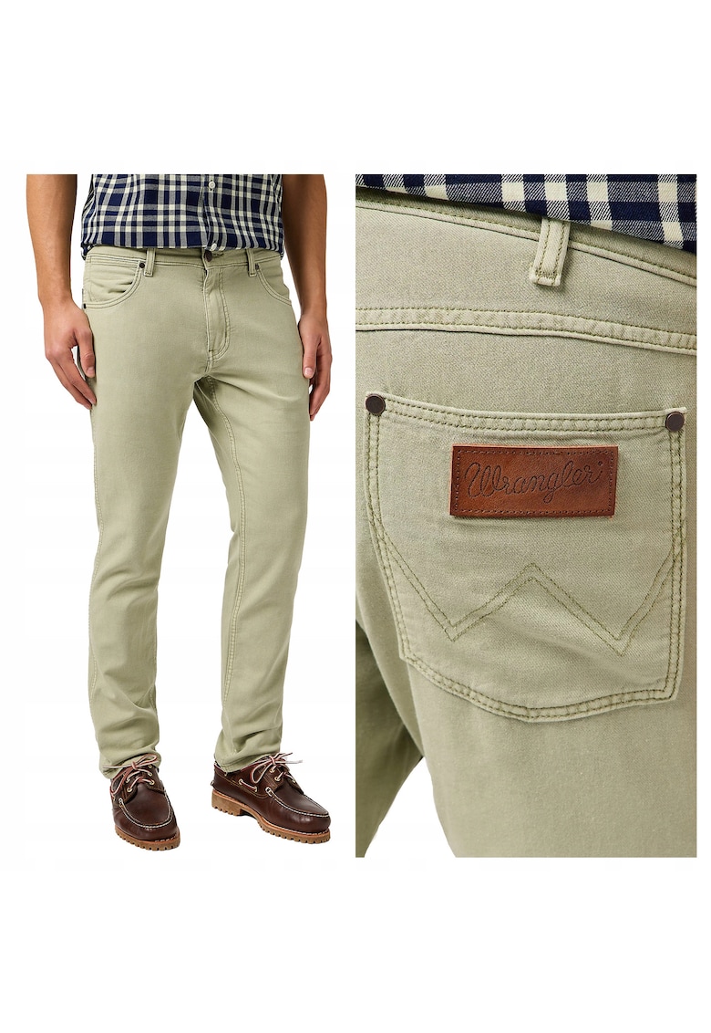 Pantaloni Barbati - Greensboro - Regular Fit - Cu Fermoar - 5 Buzunare - Lungi - Bumbac - Verde - Verde