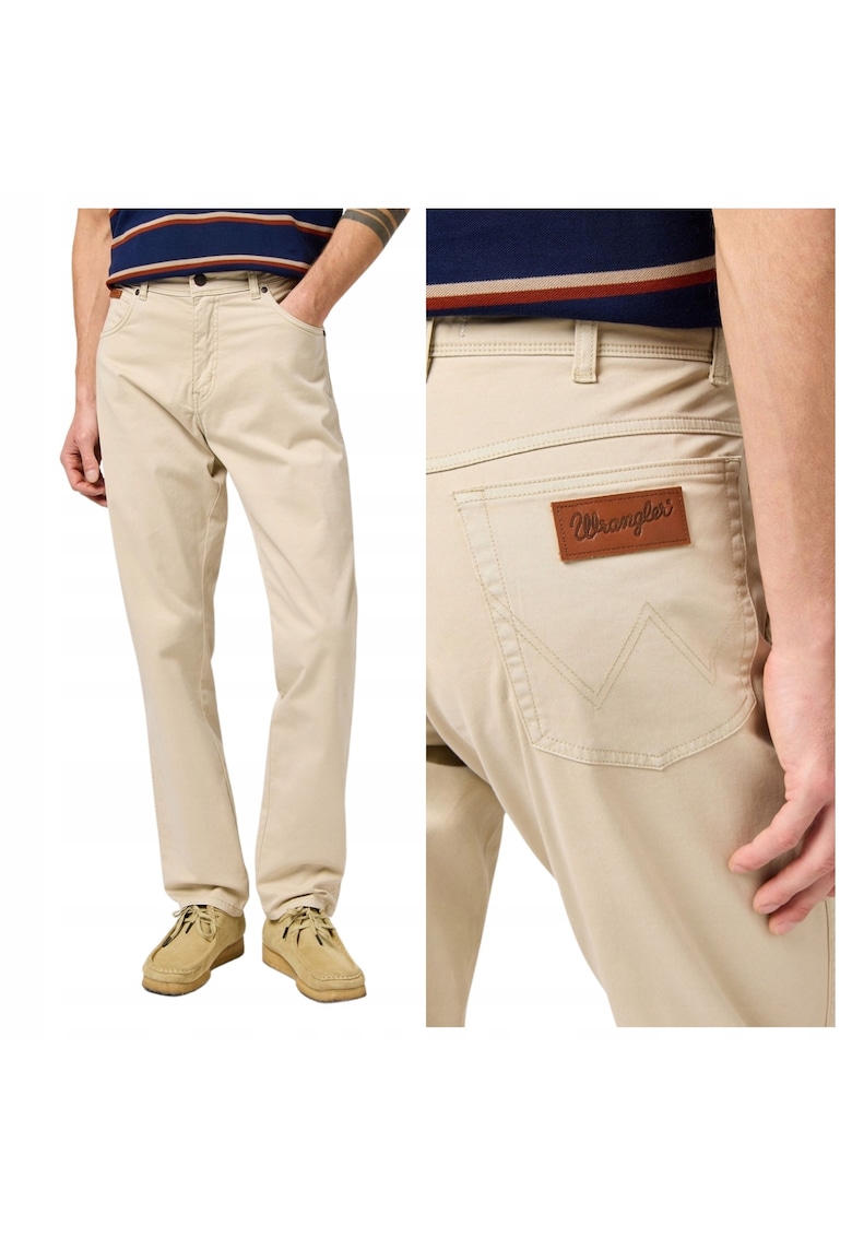 Pantaloni Barbati - Texas Slim - Slim Fit - Cu Fermoar - 5 Buzunare - Lungi - Bumbac - Bej - Bej