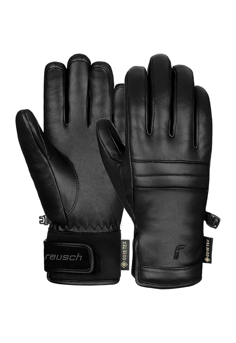 Manusi unisex pentru ski din piele Grace GTX - Negru