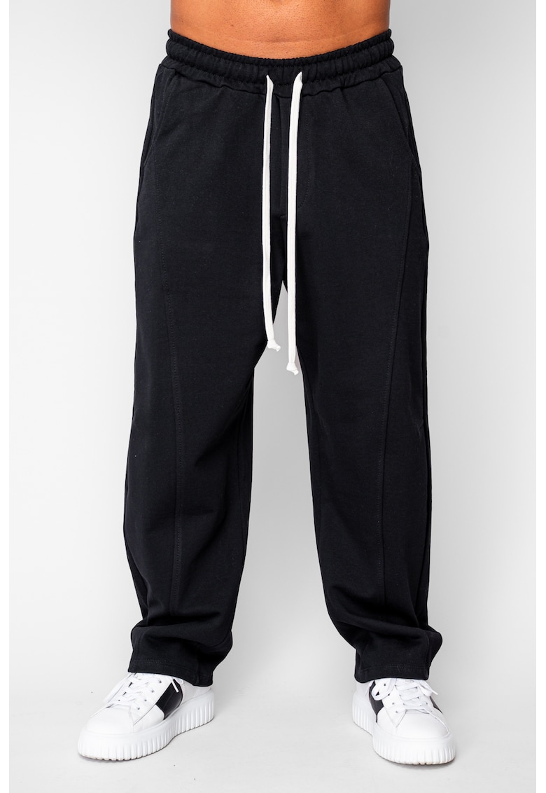 Pantaloni lungi Balloon Fit din 100% Bumbac - 400gr/mp Premium Edition Black 20241 - Negru