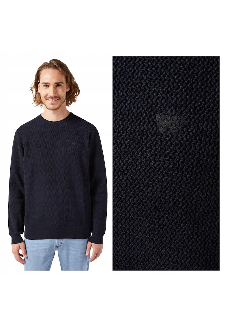 Pulover Barbati - Crewnceck - Regular Fit - Maneci Lungi - Decolteu Rotund - Design Simplu - Bumbac - Marime M - Negru