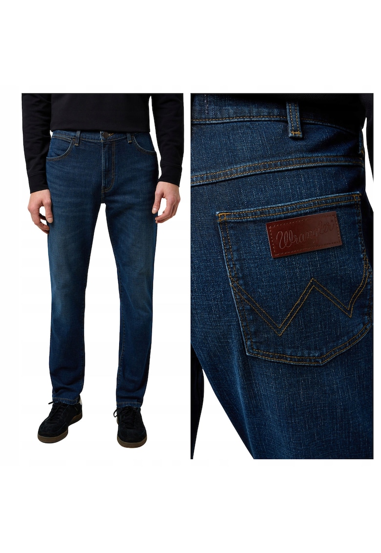 Blugi Barbati - Larston - Slim Fit - Talie Joasa - 5 Buzunare - Fermoar - Lungi - Bumbac - W36-L34 US - Albastru