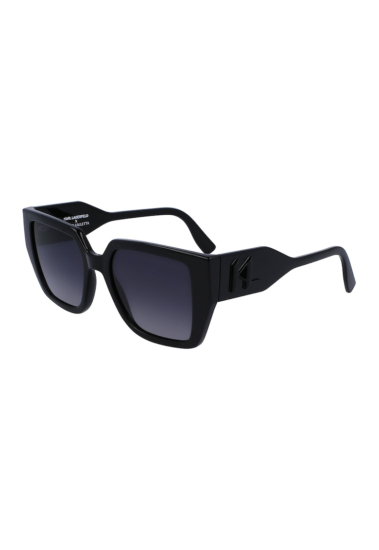 Ochelari de soare cat-eye Karl Lagerfeld x Amber Valletta - Negru
