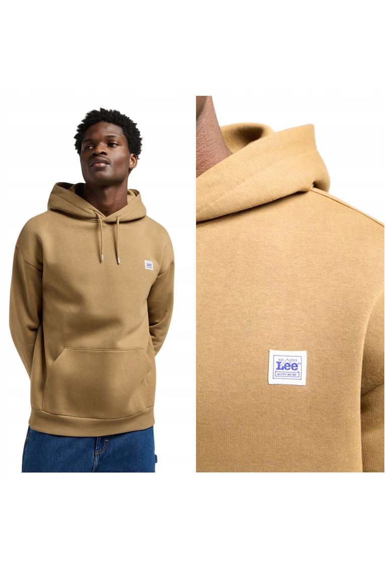 Hanorac barbati - Ww Essential Hoodie - bumbac - cu gluga - galbendwqfwqd - Bej