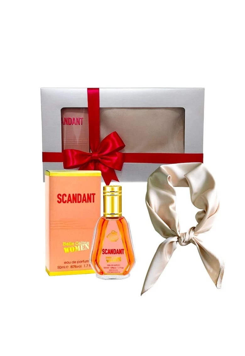 Set Elysa – Parfum Scandant Belle Celine Women 50ml - Esarfa satinata crem