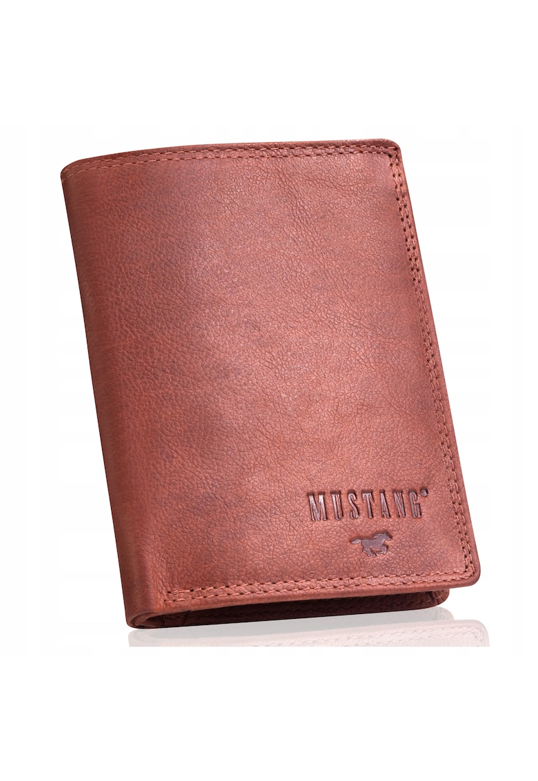 Portofel Barbati - Denimo High Wallet - Piele Naturala - Maro - Dimensiune Universala