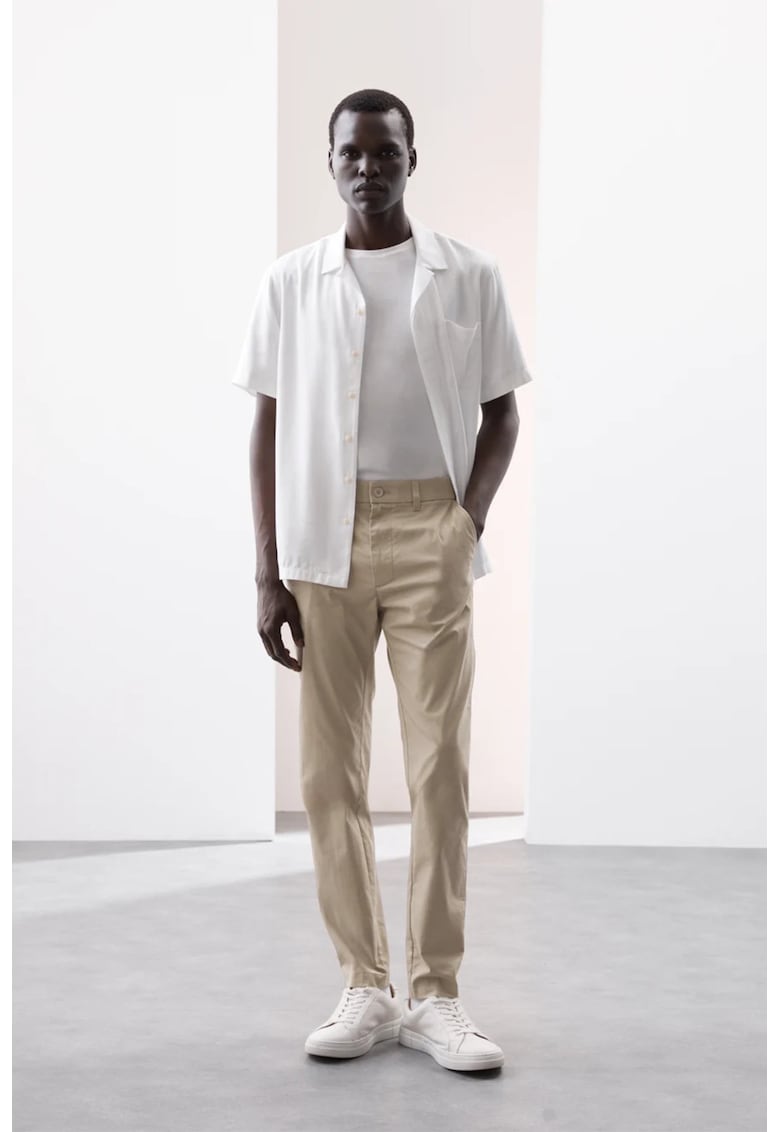 Pantaloni chino slim fit - Maro nisip