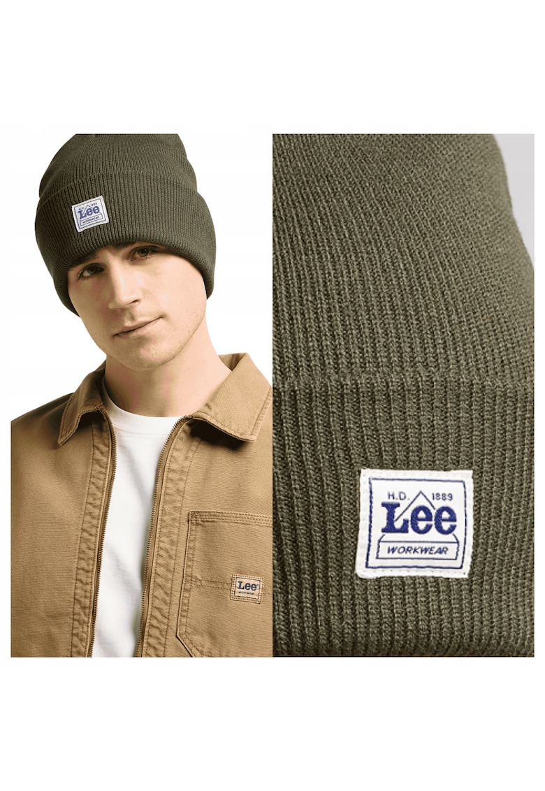 Caciula Barbati - Workwear Beanie - Regular Fit - Caldura Si Confortabila - Design Clasic - Cu Logo - Bumbac - One Size - Verde