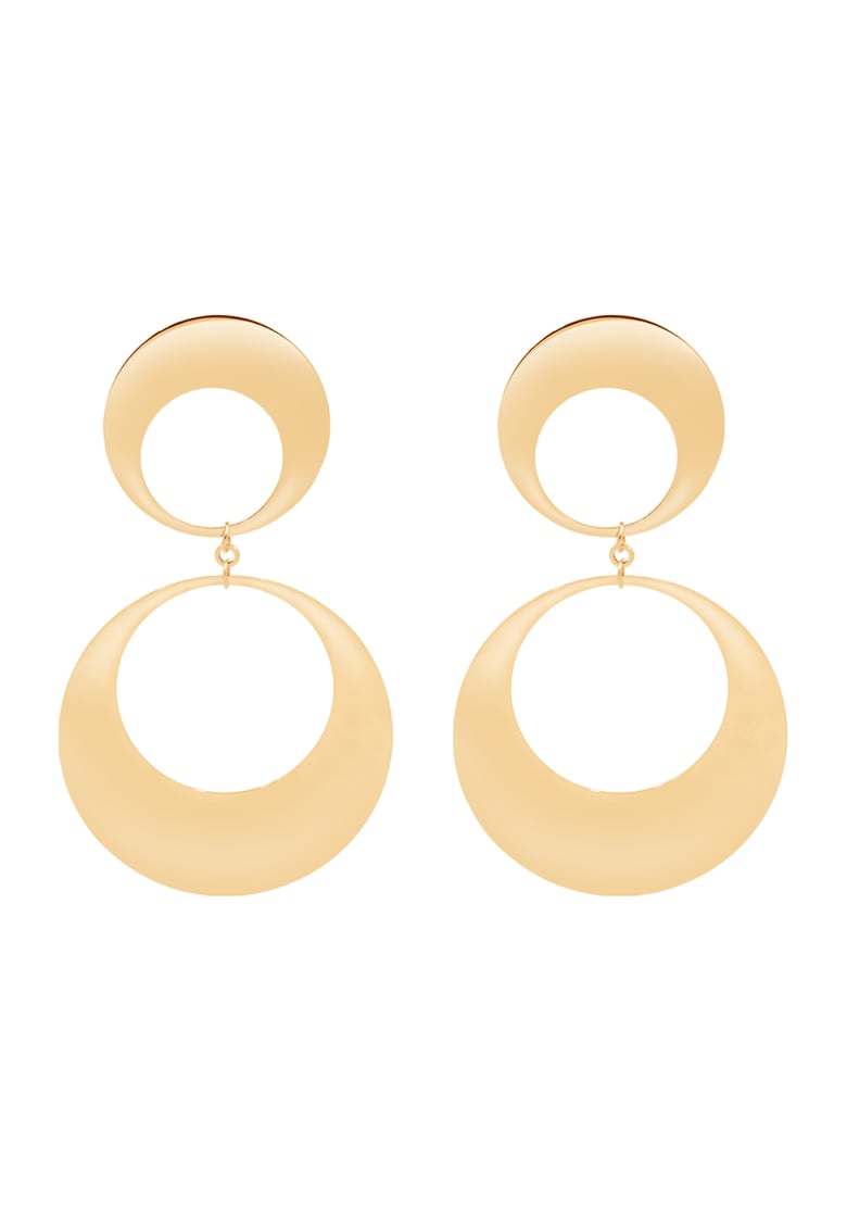 Cercei Lune placati cu aur de 18K