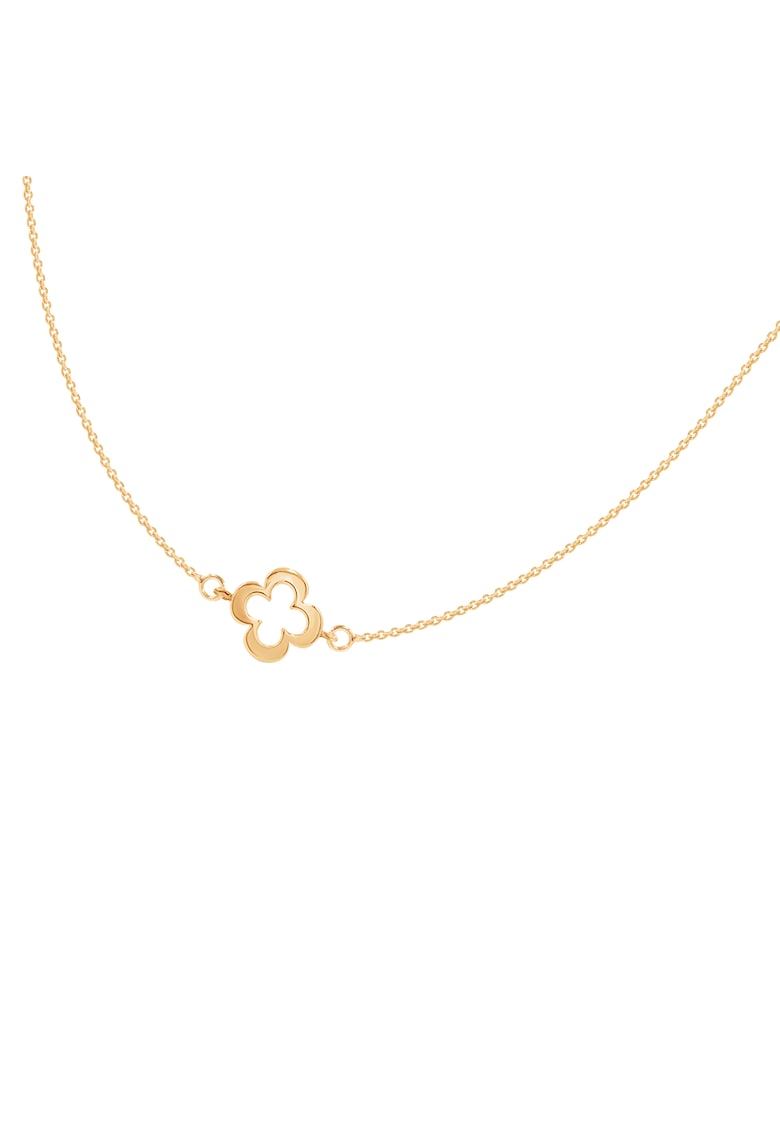 lantisor la gat cu trifoi Azur placat cu aur de 18K