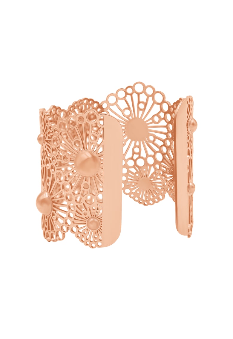 Bratara manseta placata cu aur roz Celebrate