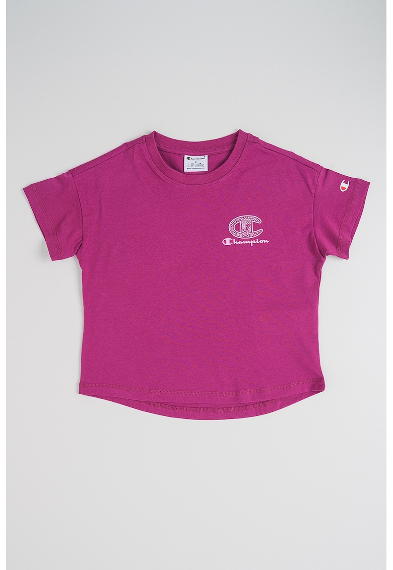 Tricou cu imprimeu floral pe partea din spate - Fucsia/Roz