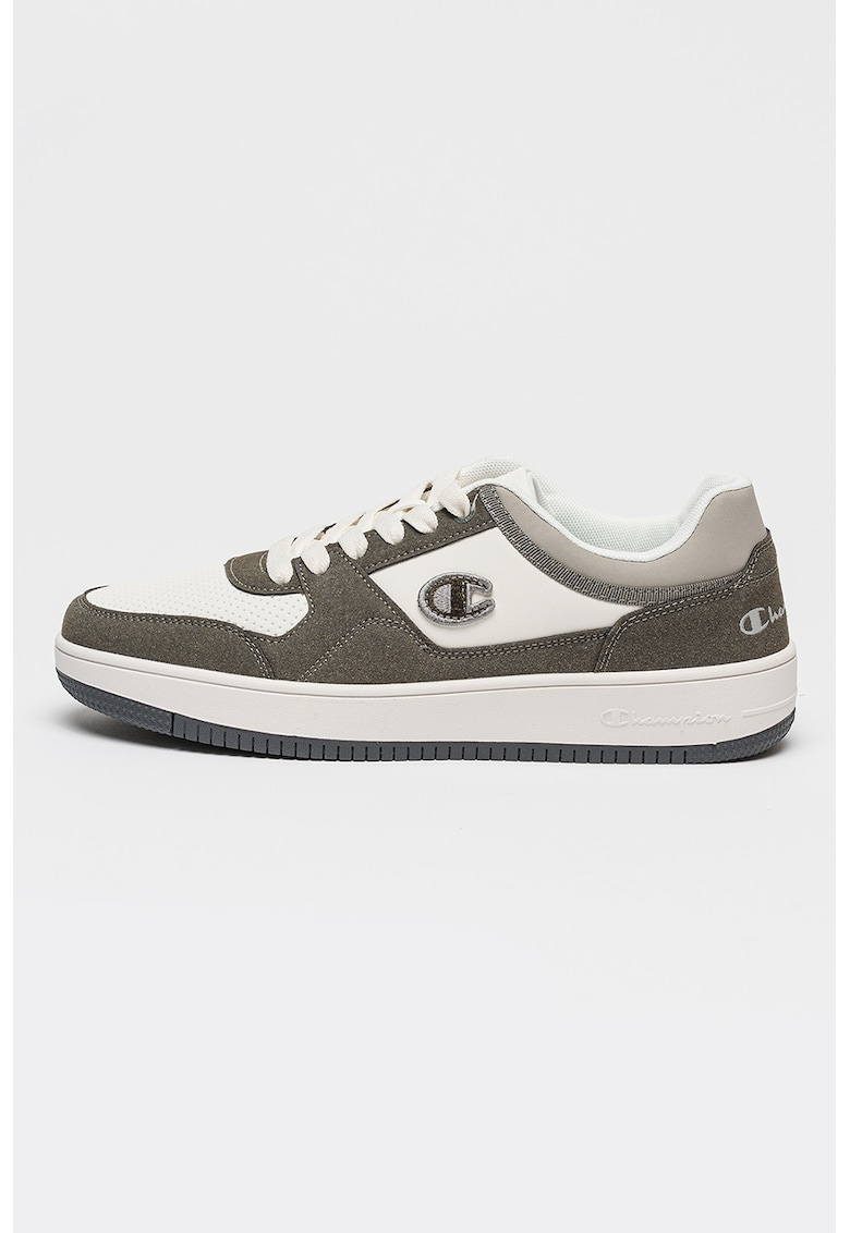 Pantofi sport NBC low-cut din piele ecologica - Alb/Gri