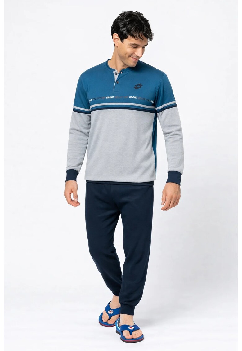 Pijama bărbați set 2 piese - bumbac - gri - Gri