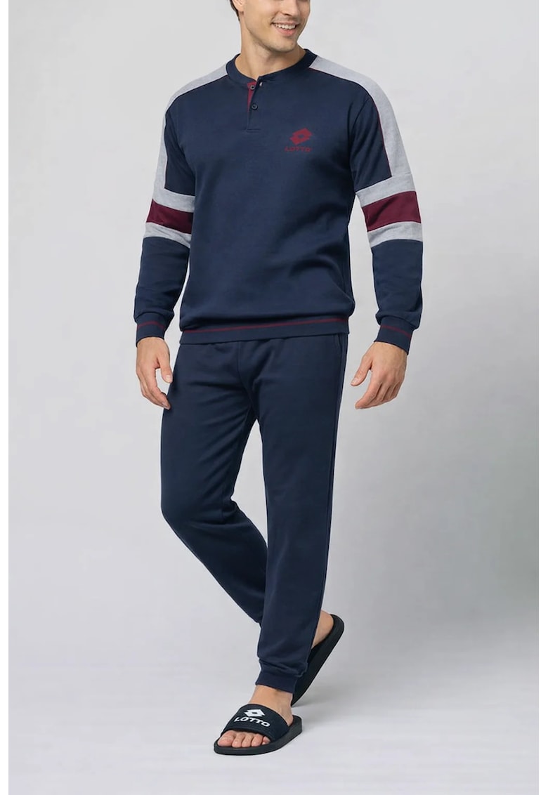 Pijama barbati LP2131C - set 2 piese - bumbac - Bleumarin