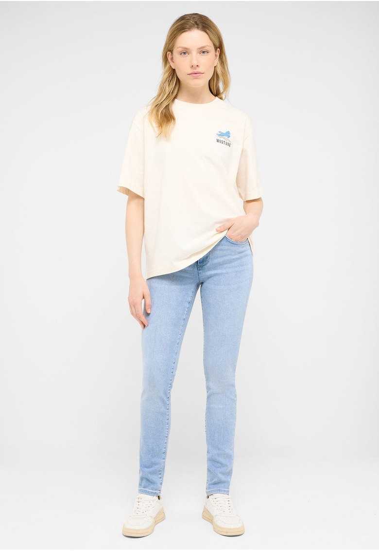 Blugi Dama - Lee - Stella A Line - Straight Fit - Talie Inalta - Lungi - Cu Fermoar - 5 Buzunare - Bumbac - W25-L31 US - Albastru