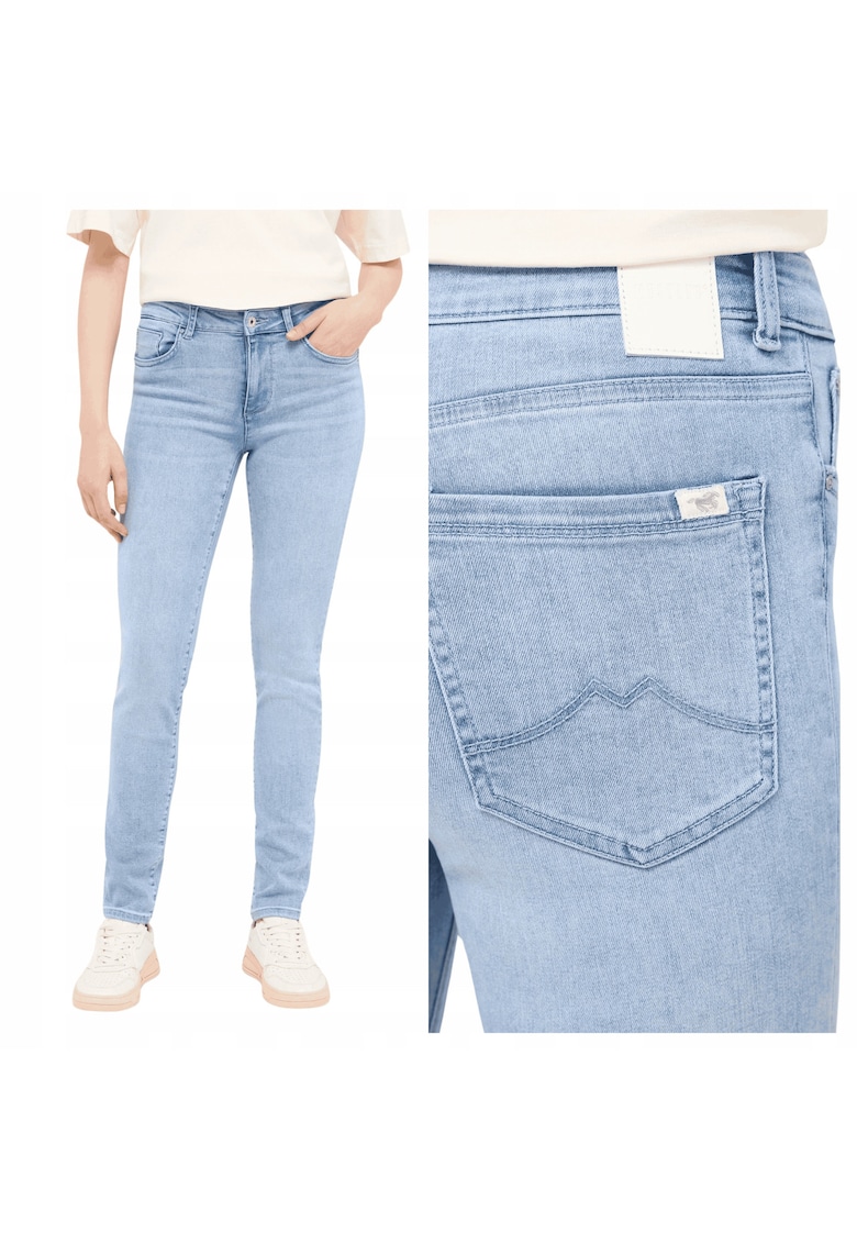 Blugi Dama - Lee - Stella A Line - Straight Fit - Talie Inalta - Lungi - Cu Fermoar - 5 Buzunare - Bumbac - W25-L31 US - Albastru