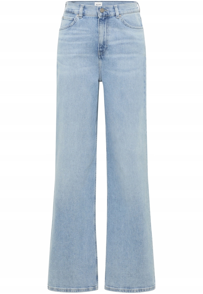 Blugi Dama - Shelby Slim - Slim Fit - Talie Medie - Lungi - Cu Fermoar - 5 Buzunare - Bumbac - W30-L34 US - Albastru