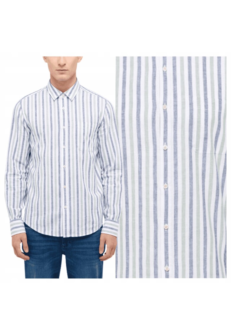 Camasa Barbati - Style Rawlins - Regular Fit - Cu Guler - Cu Nasturi - Design Clasic - Maneci Lungi - Bumbac - Multicolor