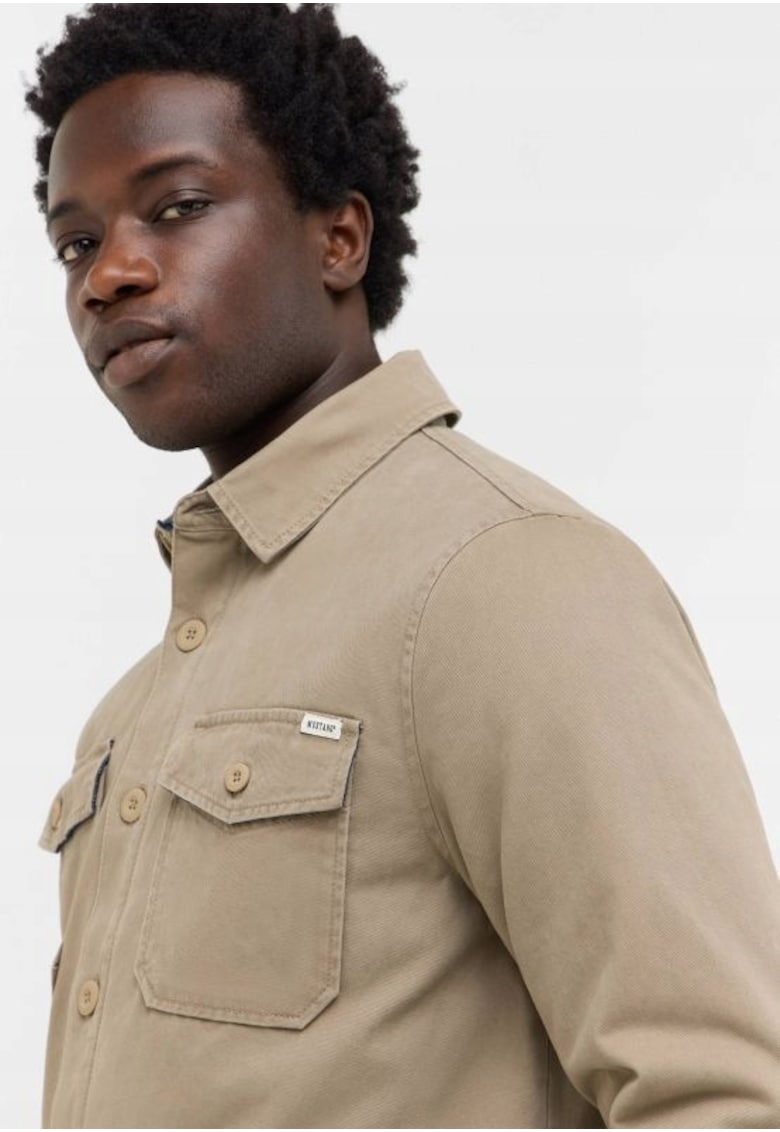 Jacheta Barbati - Style Philo - Regular Fit - Cu Guler - Cu Nasturi - Caldura Si Confortabila - Maneci Lungi - Bumbac - Bej - Bej