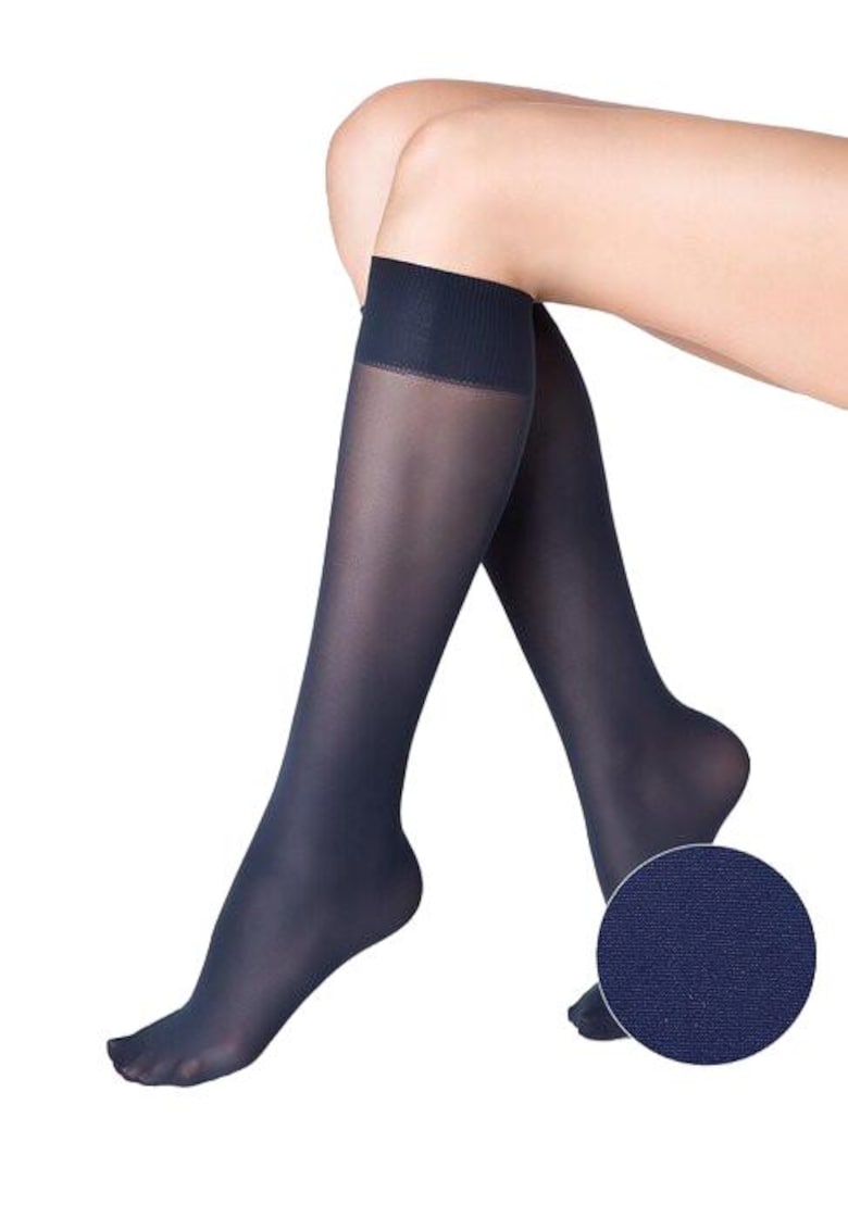 Sosete lungi Funny 50 den - Bleumarin