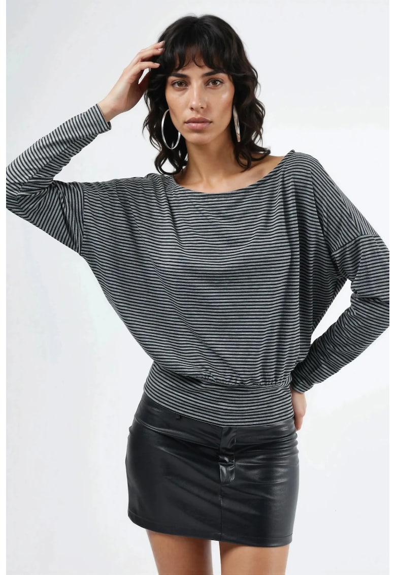 Bluza dama negru/gri - jerseu