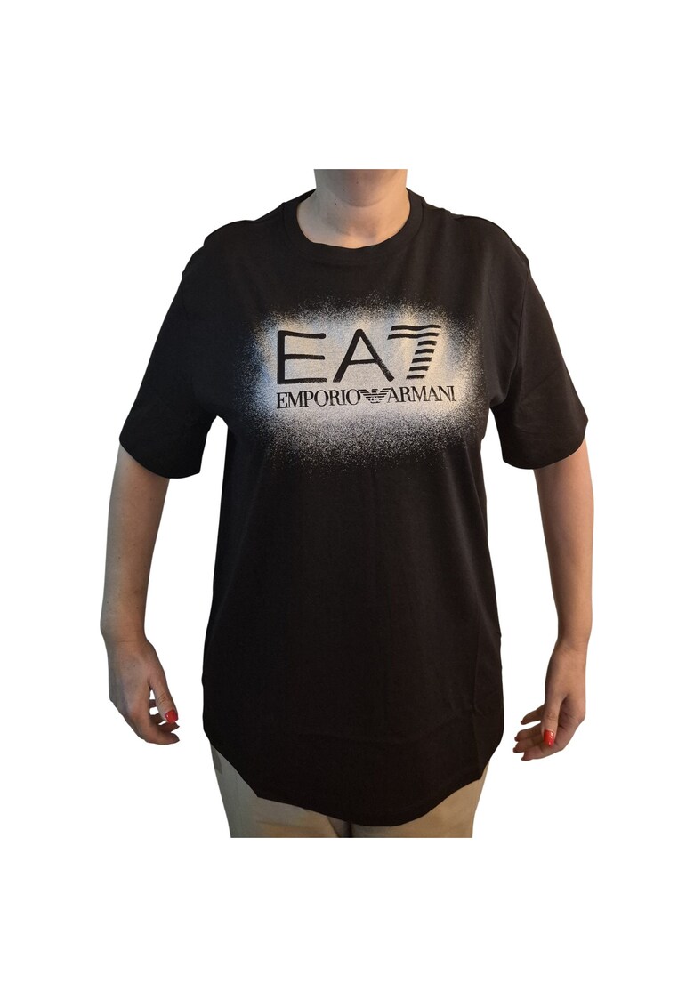 Tricou EA7 Train Visibility W SS 55341 - Negru/Argintiu