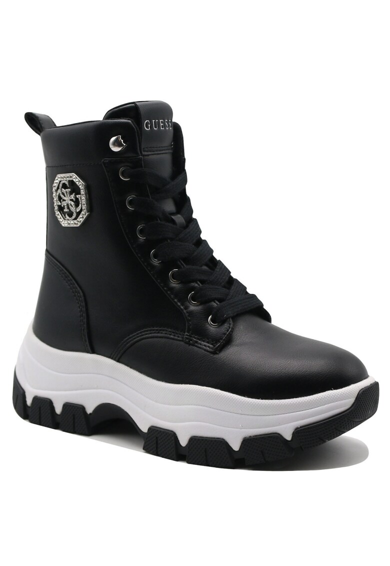 Ghete dama - Piele ecologica - Negru -