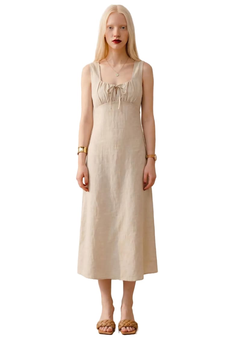 Rochie Midi - bej natural - in