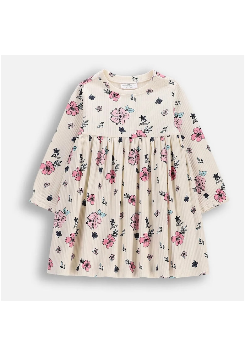 Rochie floral - ecru - Ecru